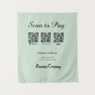 paypal venmo visa kaart scan om QR sociale media t Wandkleed
