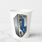 Payphone Blue Telefoon Papieren Bekers (Voorkant)