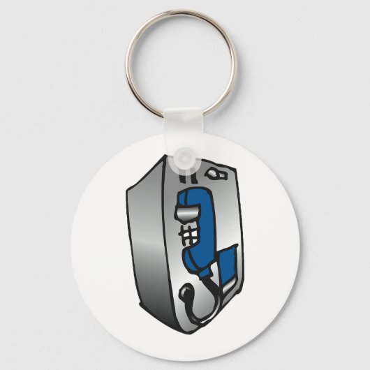 Payphone Blue Telefoon Sleutelhanger (Voorkant)