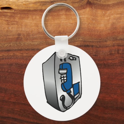Payphone Blue Telefoon Sleutelhanger (Voorkant)