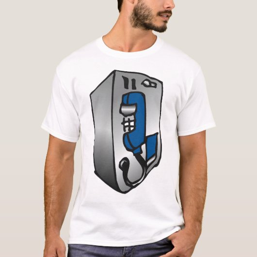 Payphone Blue Telefoon T-shirt (Voorkant)