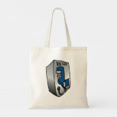 Payphone Blue Telefoon Tote Bag (Achterkant)