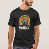 Payroll Accountant Leopard Rainbow Accounting Back T-shirt (Voorkant)