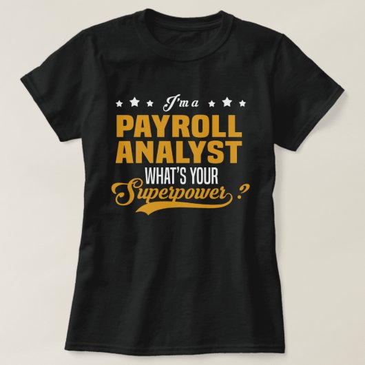 Payroll Analyst T-shirt (Design voorkant)