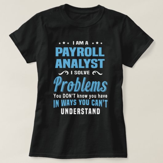 Payroll Analyst T-shirt (Design voorkant)