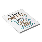 Payroll Clerk ik maak van koffie een loonrol Notitieblok (Schuin)