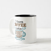 Payroll Clerk ik maak van koffie een loonrol Tweekleurige Koffiemok (Voorkant links)