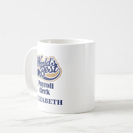 Payroll Clerk Personalized Mug Gift Koffiemok (Voorkant links)
