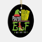 Payroll Elf Kerst Kerstvakantie Kantoor Keramisch Ornament (Rechts)