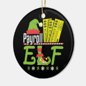 Payroll Elf Kerst Kerstvakantie Kantoor Keramisch Ornament (Links)