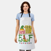 Payroll Elf met Kerstmis Clerk Schort (Gedragen)
