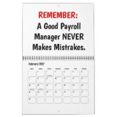 Payroll is mijn leven Vrouw manager Kantoor Kalender (Feb 2027)