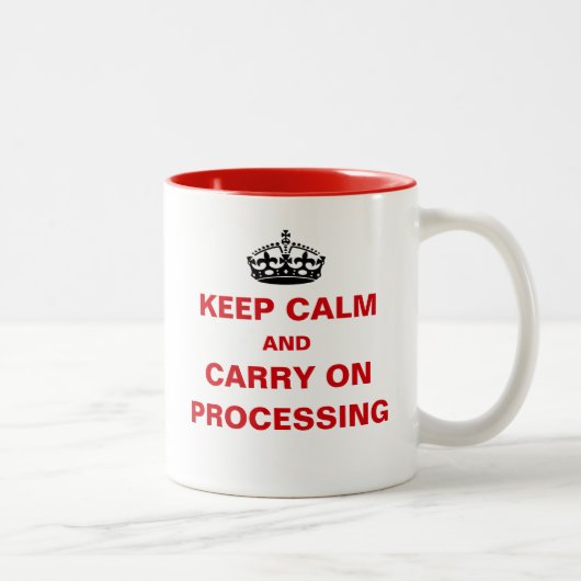 Payroll Keep Calm Pay Day Processing Funny Kantoor Tweekleurige Koffiemok (Rechts)