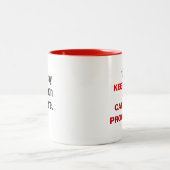 Payroll Keep Calm Pay Day Processing Funny Kantoor Tweekleurige Koffiemok (Center)