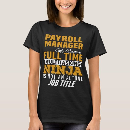 Payroll Manager T-shirt (Voorkant)
