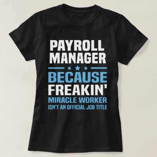 Payroll Manager T-shirt (Design voorkant)