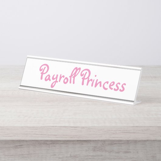 Payroll Princess Specialist Payroll Clerk Bureau Naambordje (Voorkant)