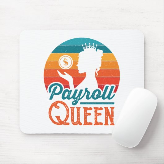 Payroll Queen Clerk Specialist Manager Vrouwen Muismat (Met muis)