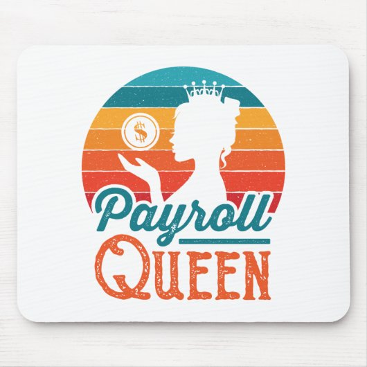 Payroll Queen Clerk Specialist Manager Vrouwen Muismat (Voorkant)