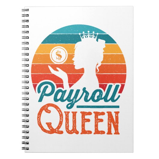 Payroll Queen Clerk Specialist Manager Vrouwen Notitieboek (Voorkant)