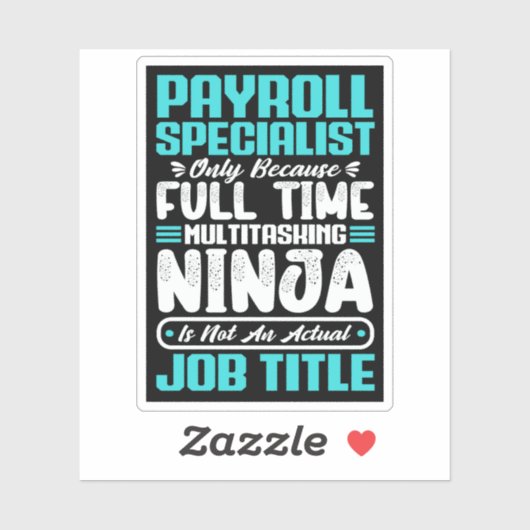 Payroll Specialist Functie Titel Beroep Vaardighed Sticker (Vel)