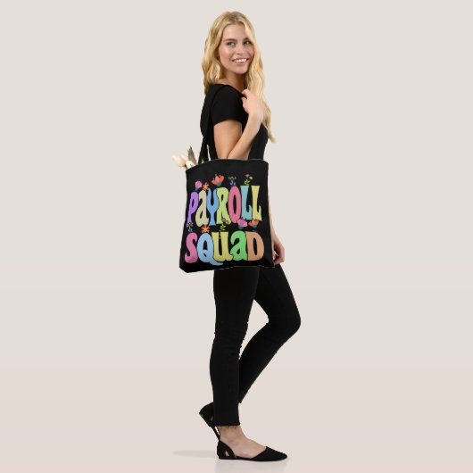 Payroll Specialist Squad Funny Gift Tote Bag (Op model)