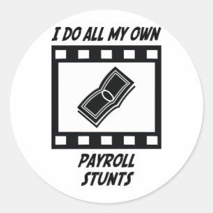Payroll Stunts Ronde Sticker