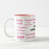 Payroll Swear Words Funny Payroll Words Gift Tweekleurige Koffiemok (Links)