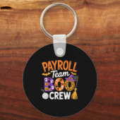 Payroll Team Boo Crew Halloween Matching Soky Outf Sleutelhanger (Voorkant)