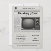 Pays Oude Retro mannen Volwassen Krant 30e Verjaar Kaart (Voorkant)