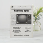 Pays Oude Retro mannen Volwassen Krant 30e Verjaar Kaart (Staand voorkant)