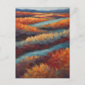 Paysage impressionniste aux couleurs d'automne briefkaart (Voorkant)