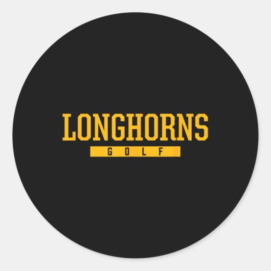 Payson Longhorns Golf Hs Ronde Sticker (Voorkant)