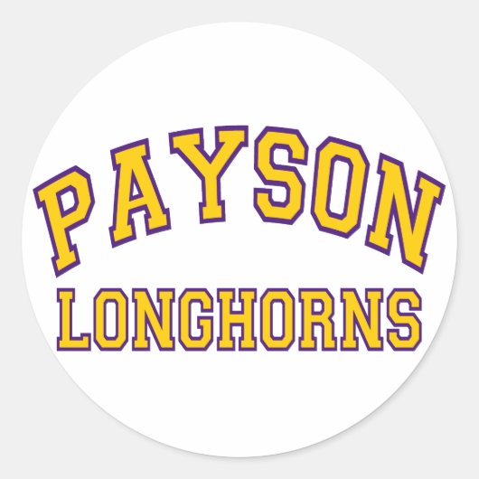 Payson Longhorns Ronde Sticker (Voorkant)