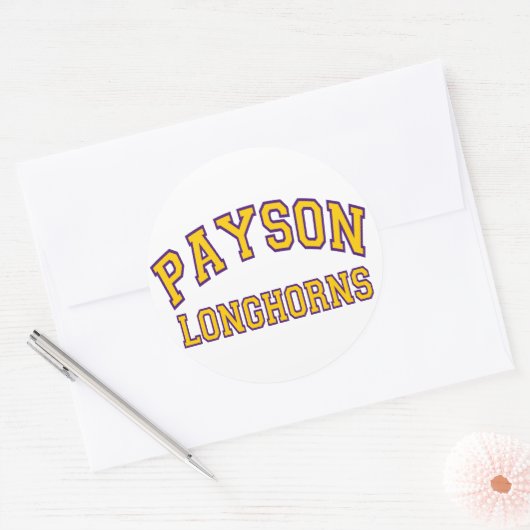 Payson Longhorns Ronde Sticker (Envelop)