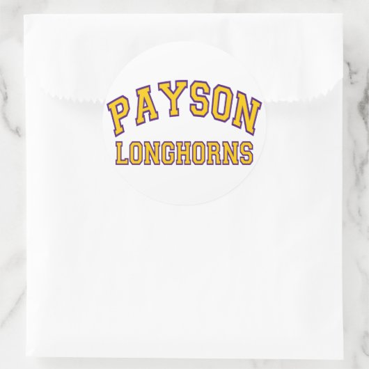 Payson Longhorns Ronde Sticker (Tas)