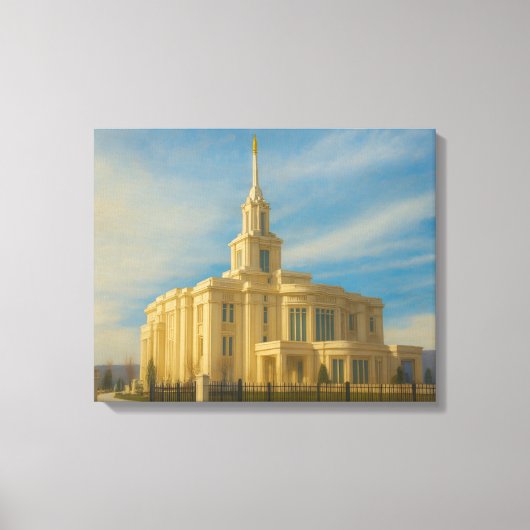 Payson Utah Temple Painting™ LDS Muurschildering C Canvas Afdruk (Voorkant)