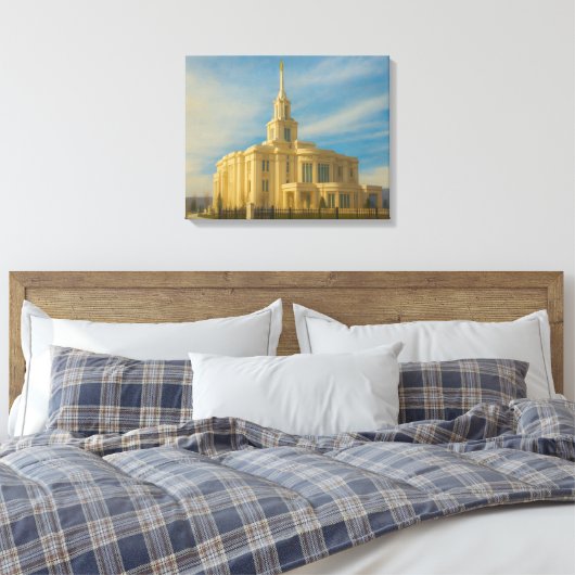Payson Utah Temple Painting™ LDS Muurschildering C Canvas Afdruk (Insitu (Slaapkamer))