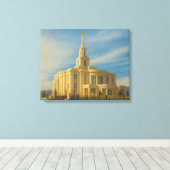 Payson Utah Temple Painting™ LDS Muurschildering C Canvas Afdruk (Insitu (Houten vloer))