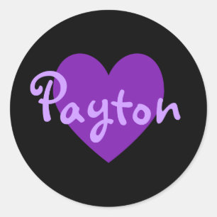 Payton in Paars Ronde Sticker
