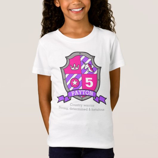 Payton naam betekent 5e verjaardag prinses ridder t-shirt (Voorkant)