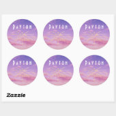 Payton Naam Op Maatstickers Rond Sun Boho Hippie Ronde Sticker (Vel)
