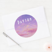 Payton Naam Op Ronde Zonne Boho Hippie Stickers (Envelop)
