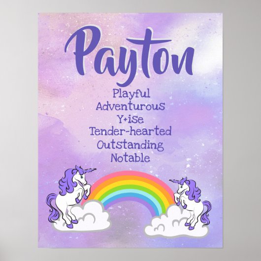Payton Name Poster (Voorkant)