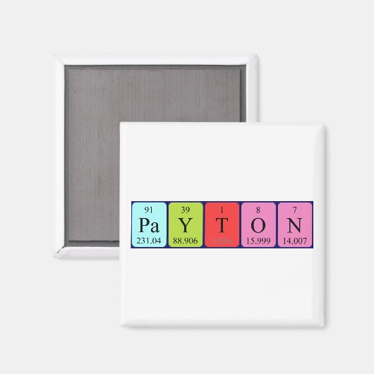 Payton periodieke table name magnet (Voorkant / Achterkant)