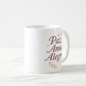 Paz, Amor, Alegría ✨ | Elegant Christmas Design Koffiemok (Voorkant rechts)