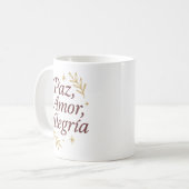 Paz, Amor, Alegría ✨ | Elegant Christmas Design Koffiemok (Voorkant links)