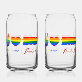Paz Amor Puerto Rico Blikvorm Glas