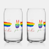 Paz Amor Puerto Rico Blikvorm Glas (Links)