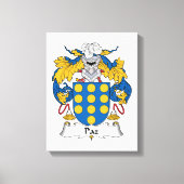 Paz Family Crest Canvas Afdruk (Voorkant)